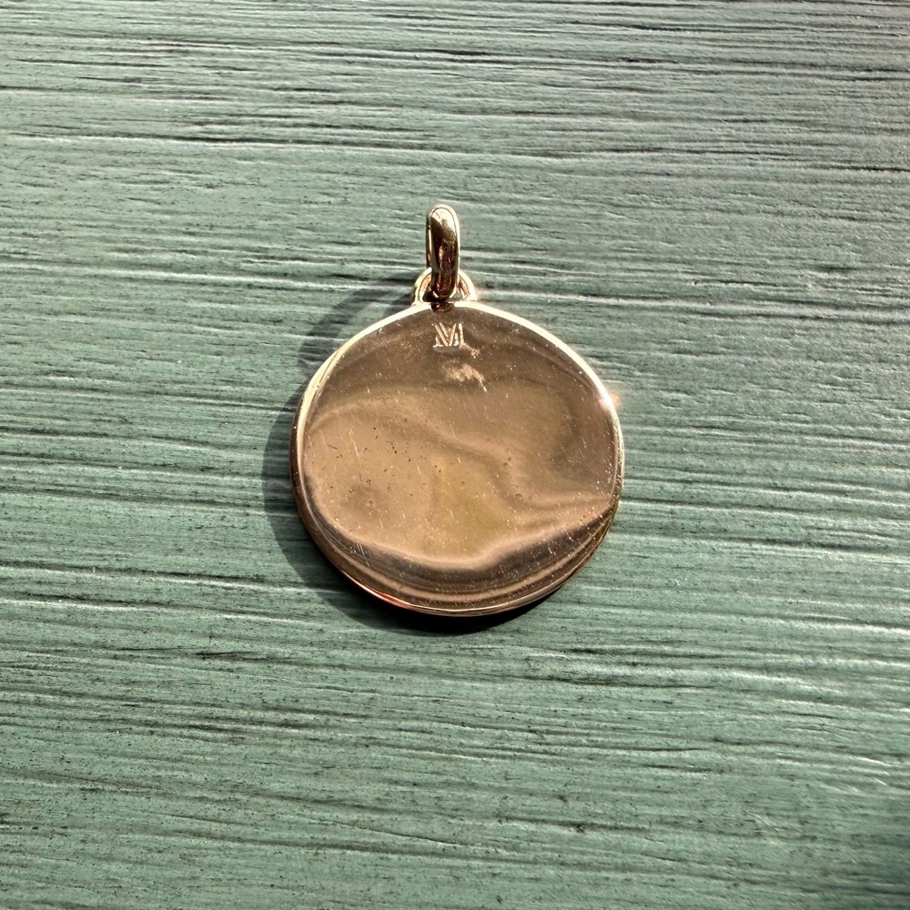 Monica Vinader Siren Round Pendant Charm 18k Rose Gold Vermeil - Picture 2 of 5